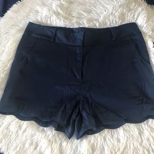 Stoosh Navy Blue Scallop Edge Shorts